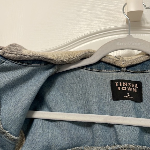 Juniors Sweater-Denim Jacket - Picture 10 of 10